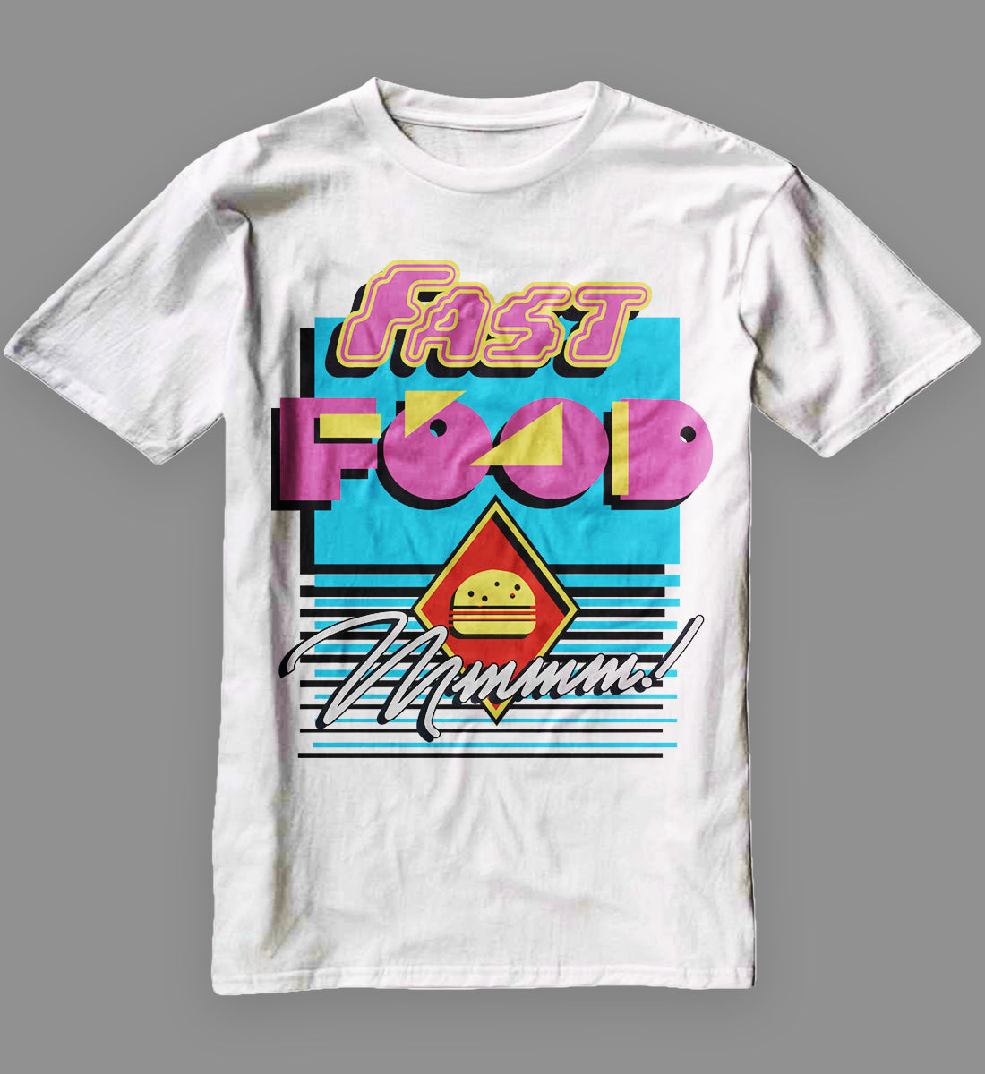 90s Neon Fast Food Graphic T-Shirt