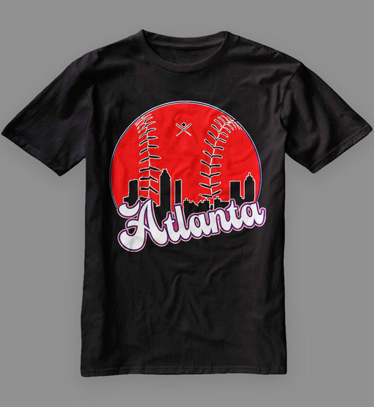 Atlanta Baseball ATL Skyline T-Shirt