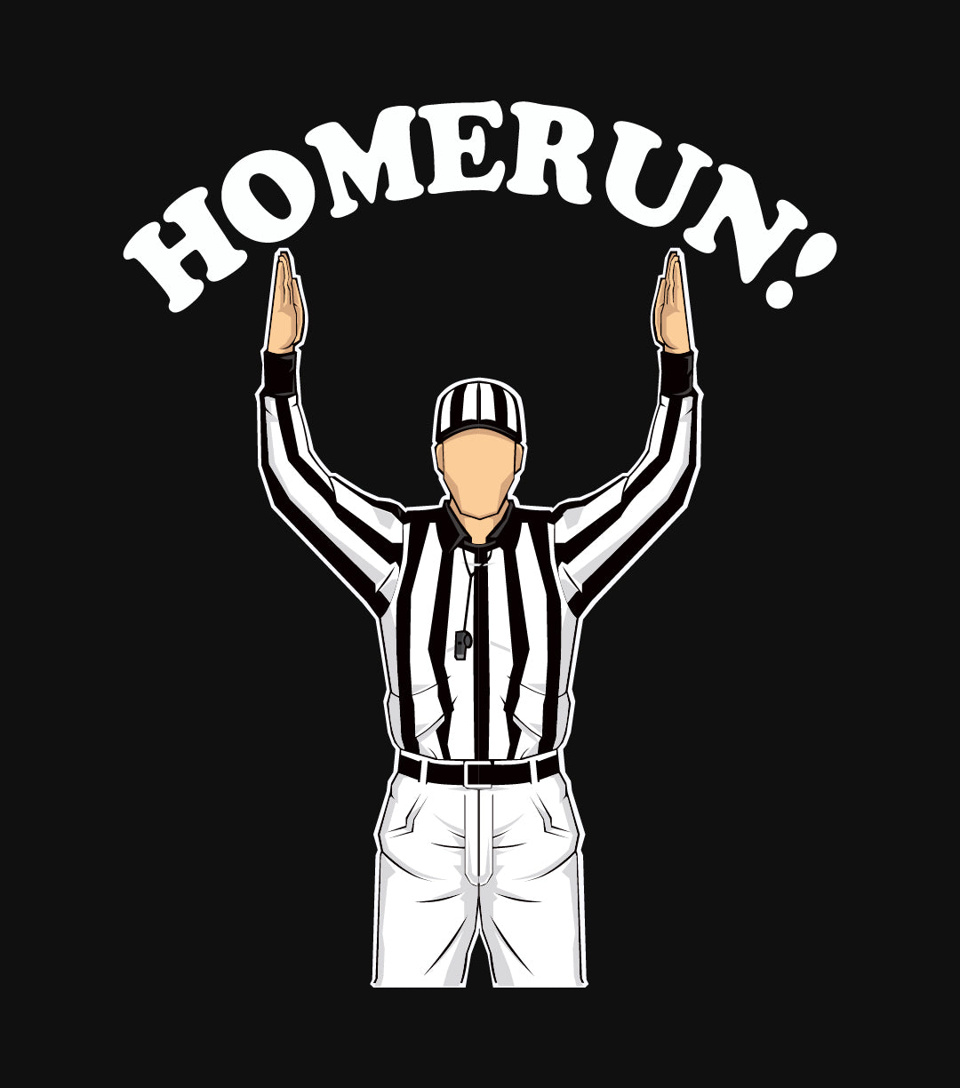 Baseball Homerun Football Referee Funny T-Shirt