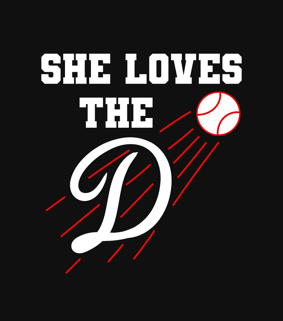 Baseball She Loves The D Los Angeles T-Shirt