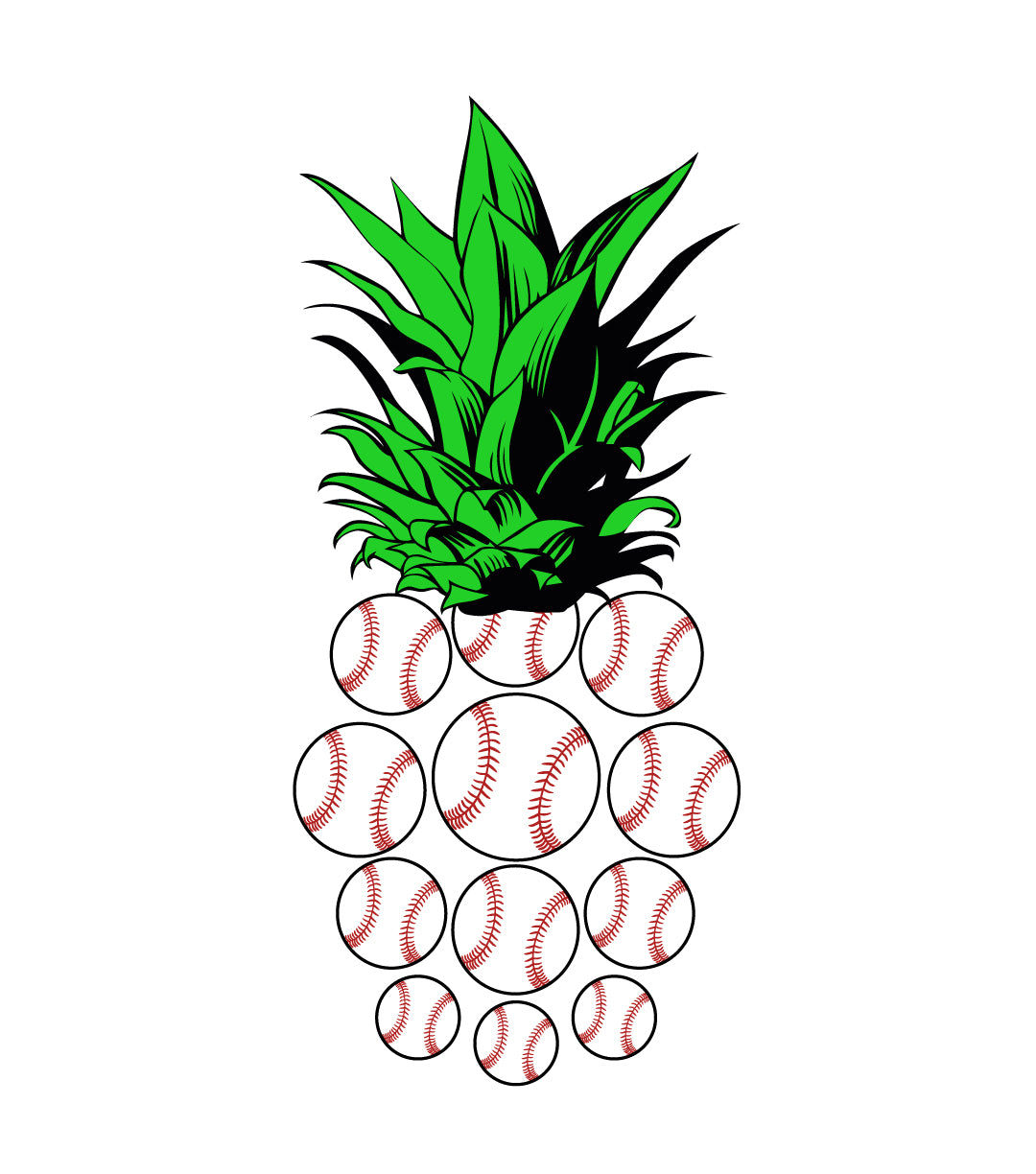 Pineapple Baseball T-Shirt