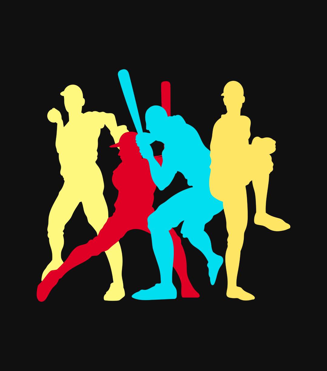 Retro Baseball Poses T-Shirt
