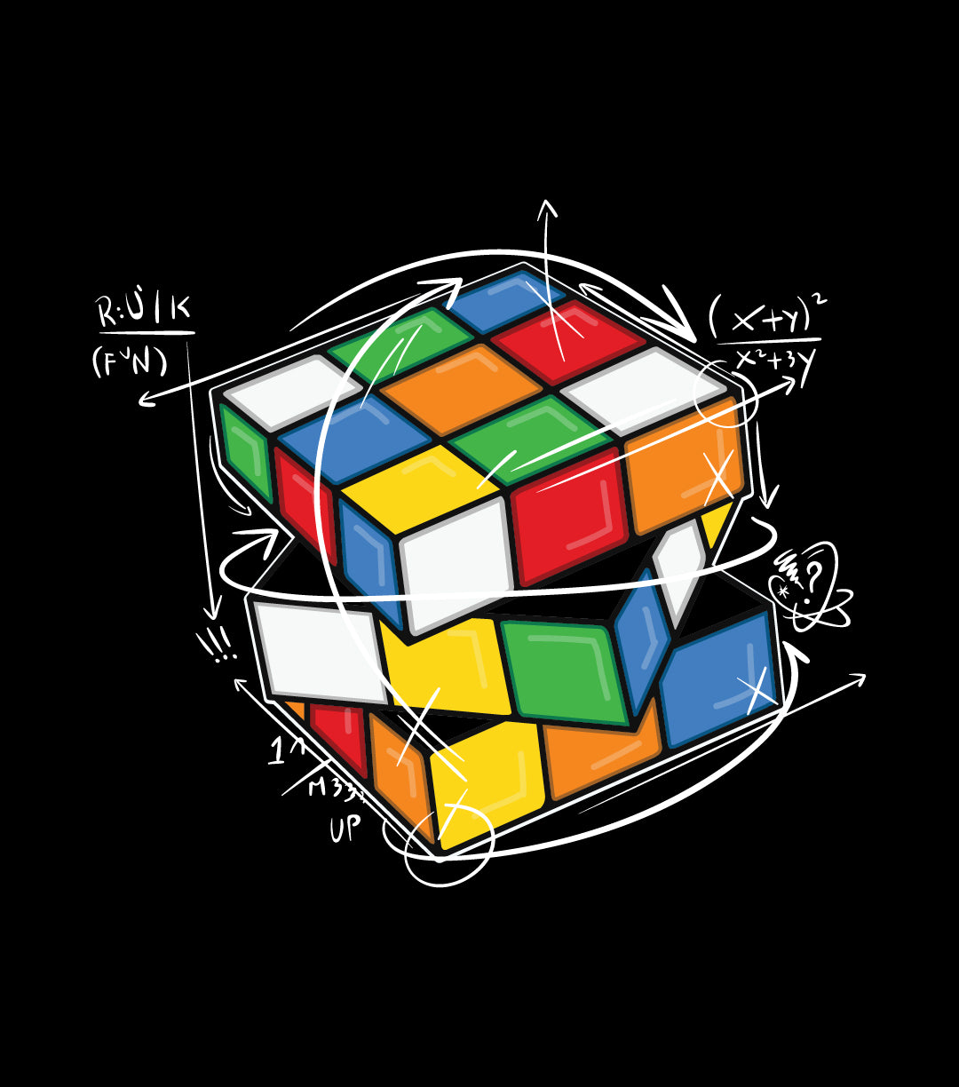 Rubik Cube Mathematical Equations Classic T-Shirt
