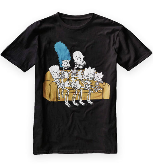 The Simpsons Skeleton Family Couch T-Shirt