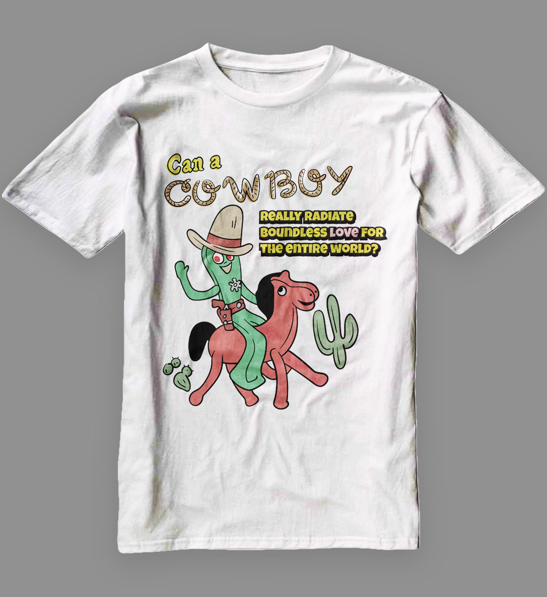 Buddhist Cowboy Meme Short Sleeve T-Shirt