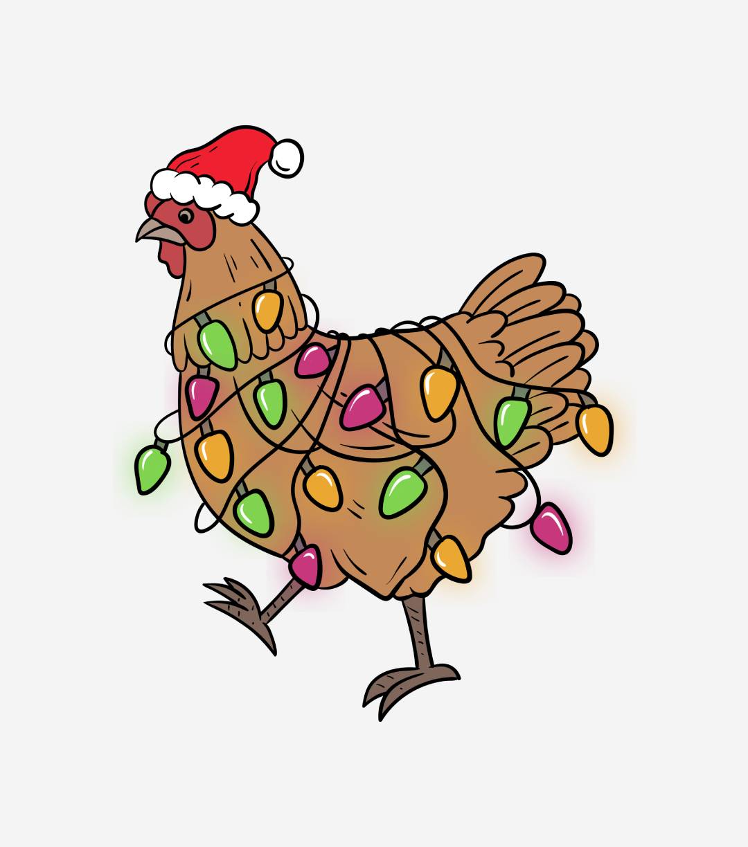 Chicken Christmas Shirt Funny