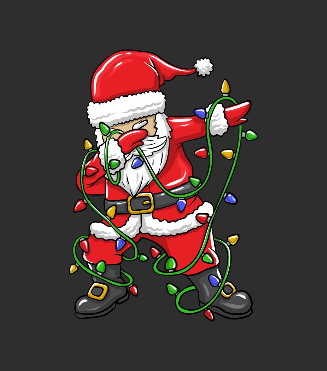 Dabbing Santa Shirt for Boys Girls Christmas Tree
