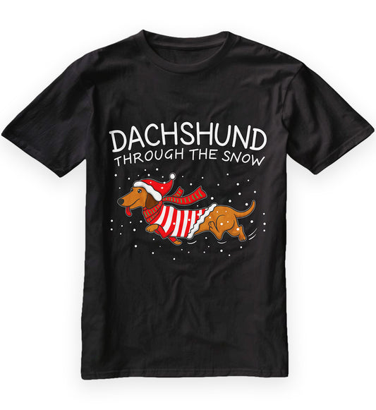 Dachshund Through The Snow Funny Dog Christmas Classic T-Shirt