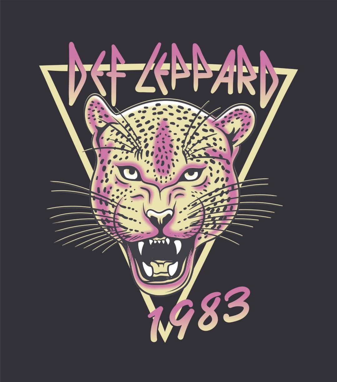 Def Leopard Vintage 1983 Cat Tour Shirt