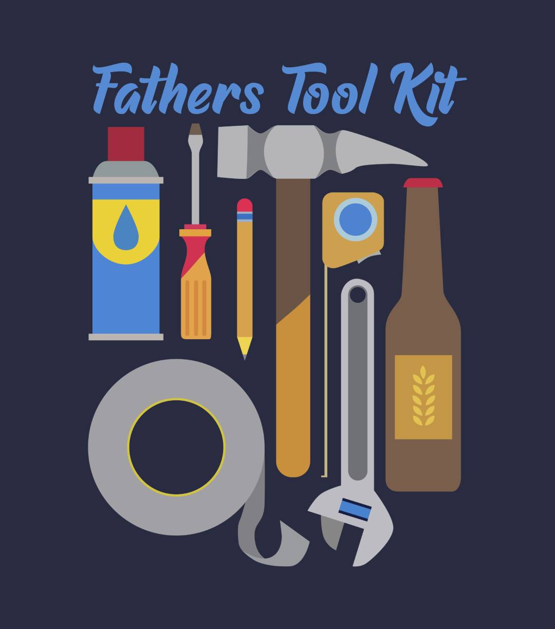 Father's Day Tool Kit Cartoon T-Shirt