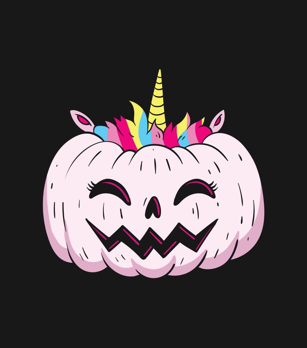 Halloween UNICORN PUMPKIN funny Kids T-Shirt