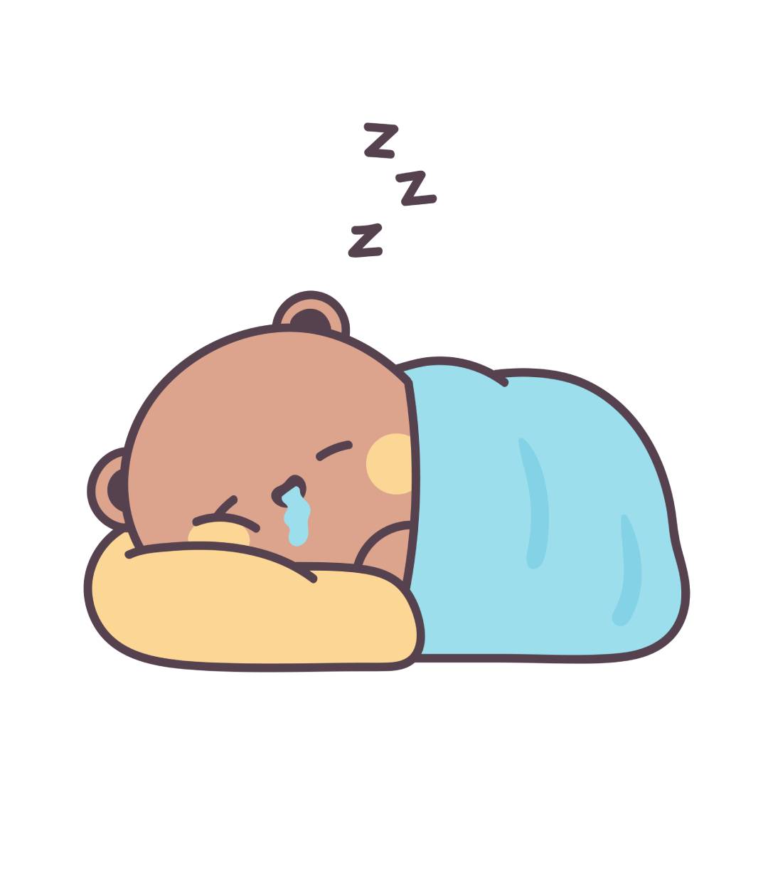 Pentol Sleep Cute Bubududu Panda Emote T-Shirt