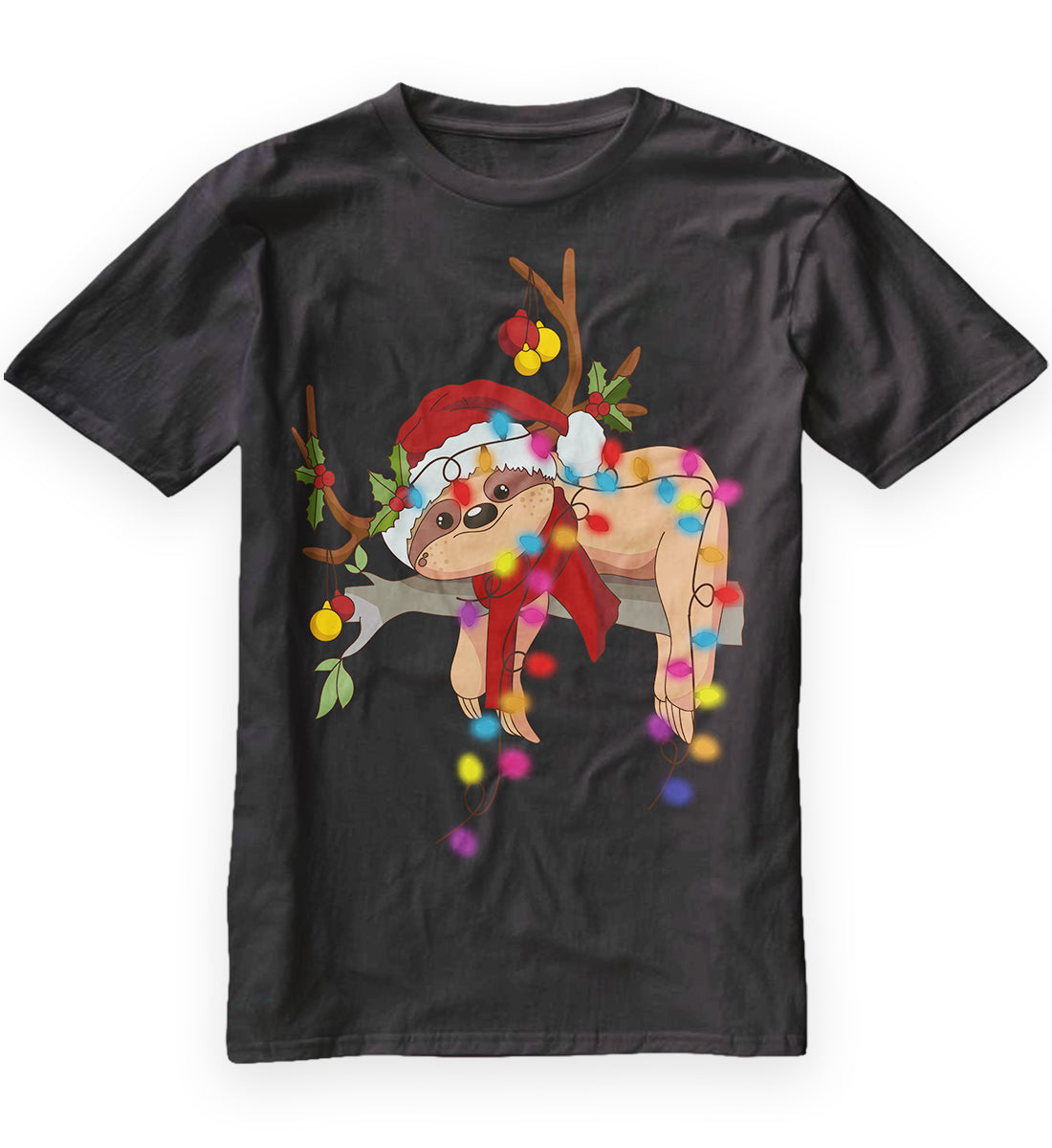 Santa sloth gorgeous reindeer Light Christmas Love T-Shirt