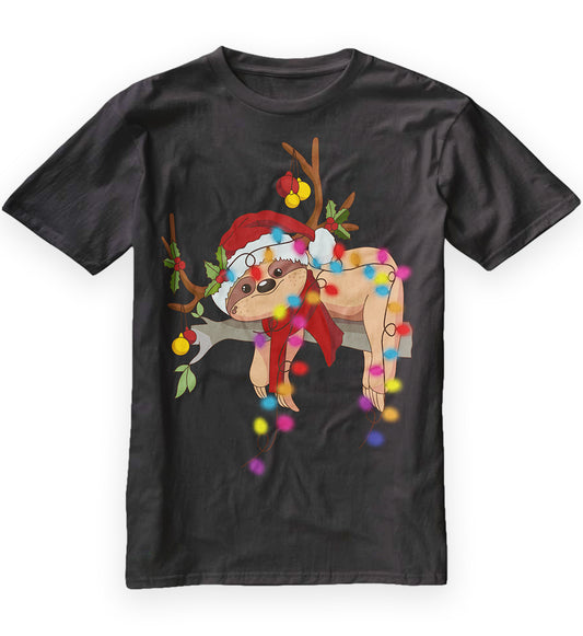 Santa sloth gorgeous reindeer Light Christmas Love T-Shirt