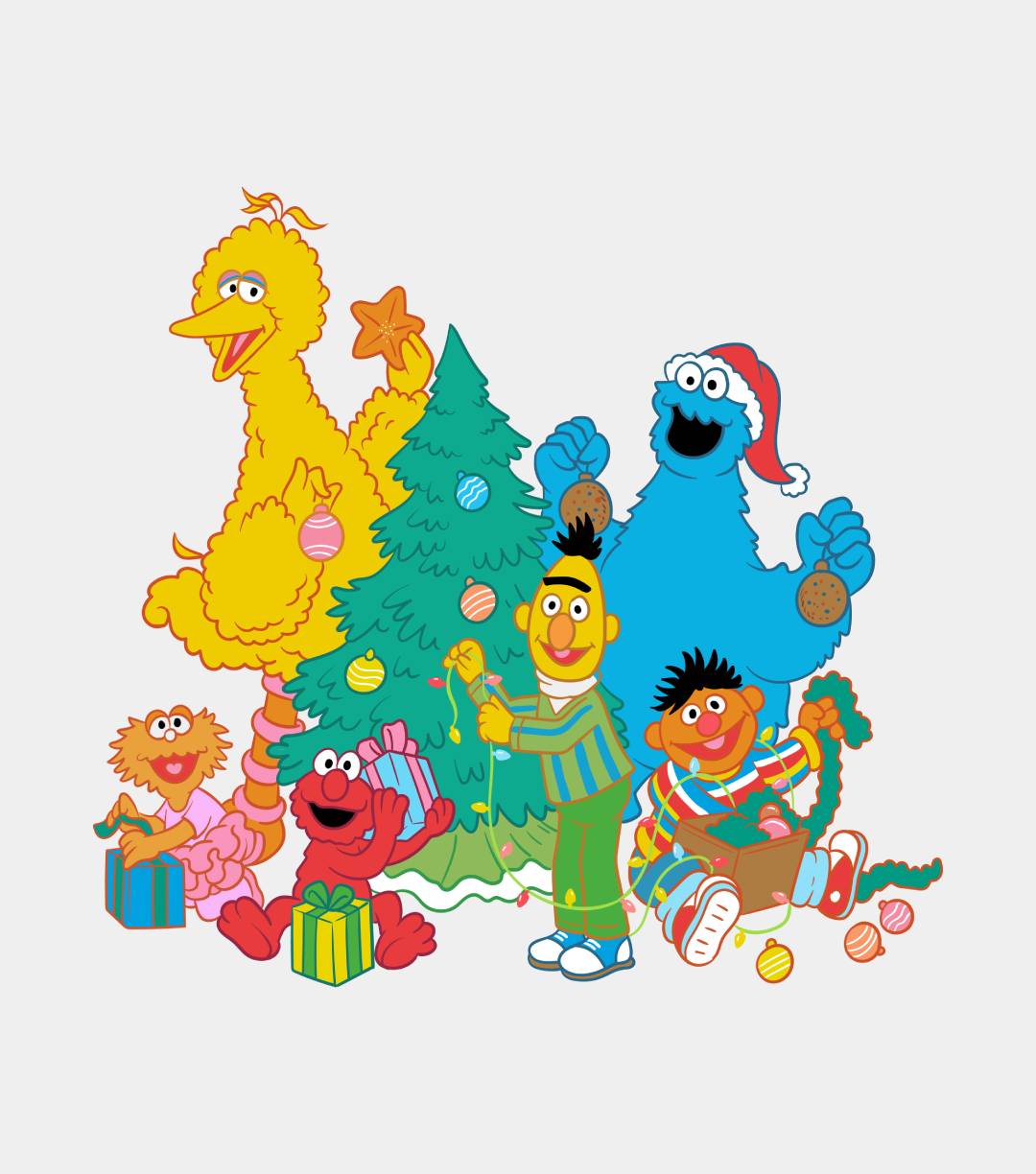 Sesame Street Christmas Pals Baby T-Shirt