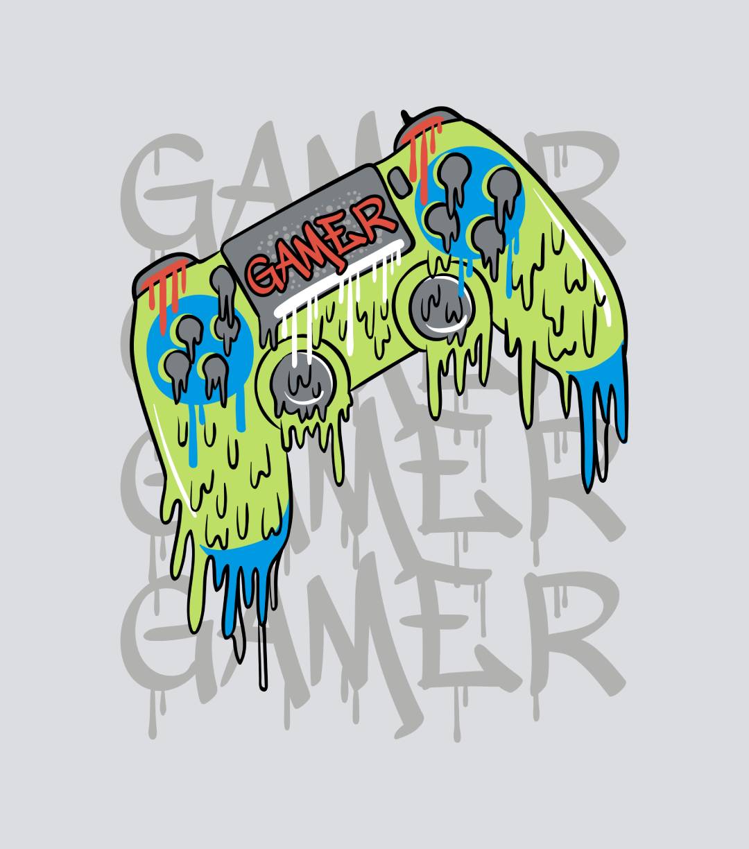 Unisex Grey Gamer T-Shirt