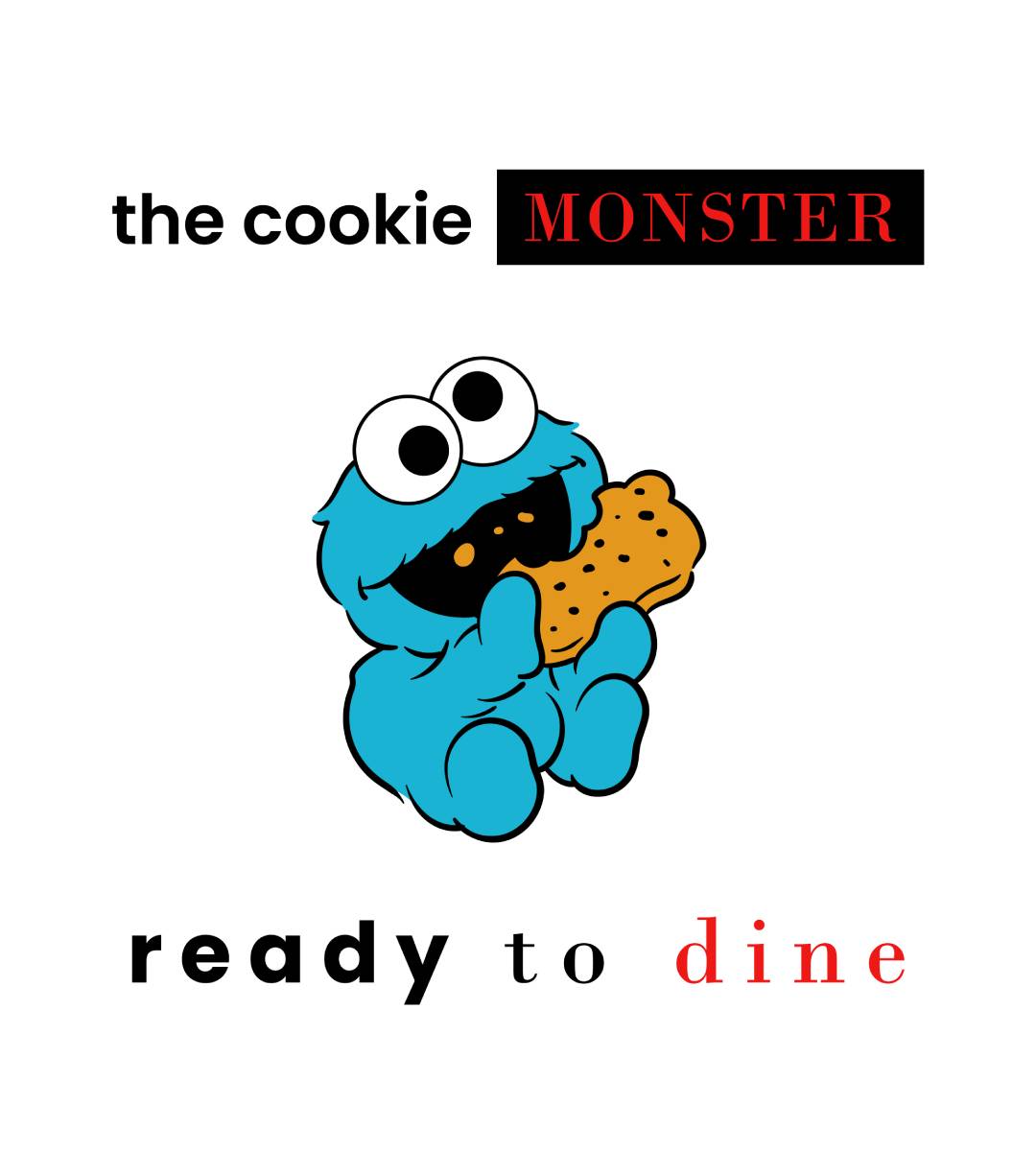 Youth Cookie Monster Ready to Dine Sesame Street Shirt