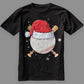 Baseball Lover Santa Christmas Holiday T-Shirt