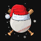 Baseball Lover Santa Christmas Holiday T-Shirt