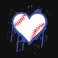 I Bleed Blue Baseball Heart T-Shirt