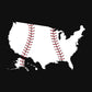 US Map American Baseball T-Shirt