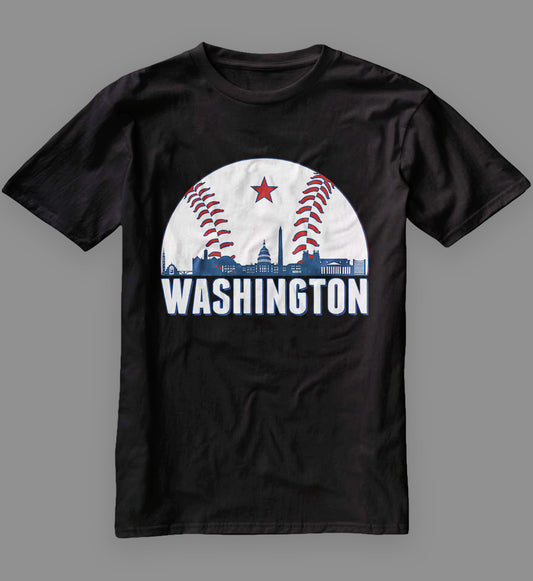 Washington DC Baseball Skyline T-Shirt