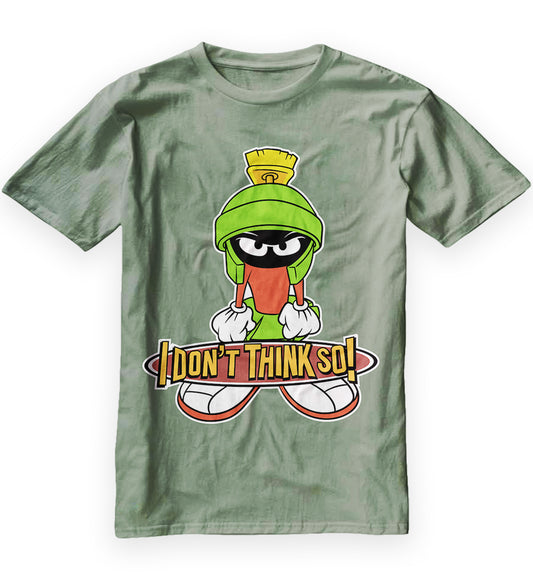 1998 Marvin The Martian I Dont Think So Vintage T-Shirt Size Large Green 90s
