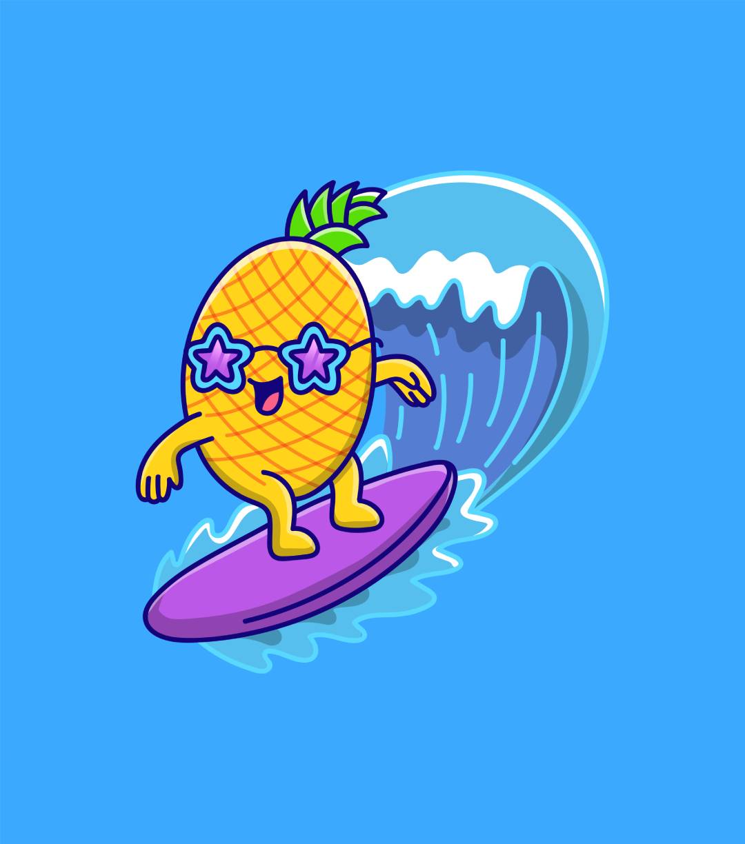 Pineapple Surfing Kid T-Shirt