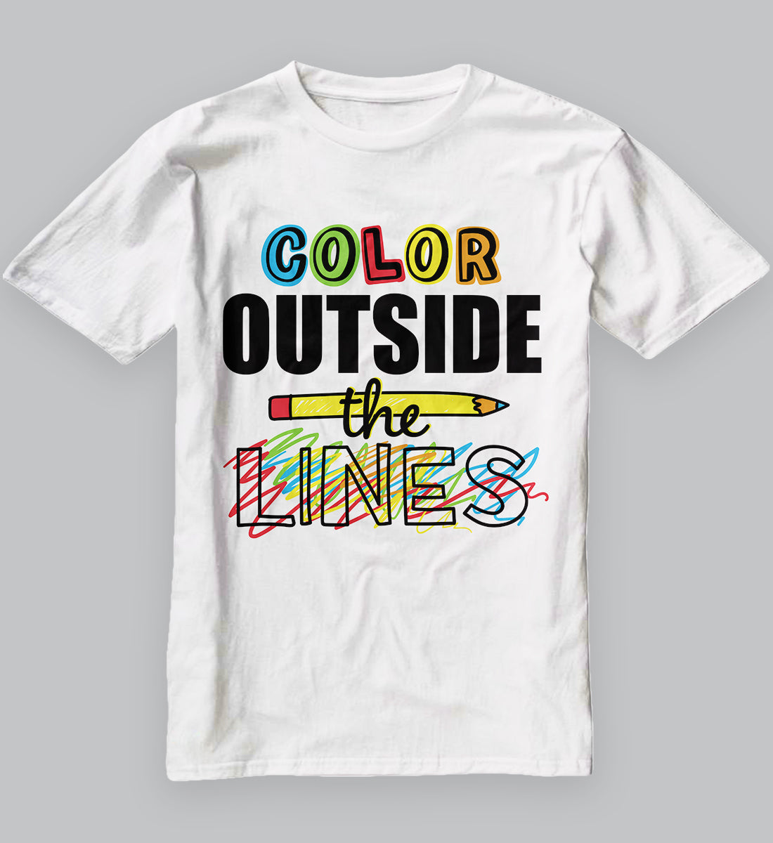 Color Outside The Lines Men's Value Kids T-Shirt
