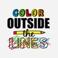 Color Outside The Lines Men's Value Kids T-Shirt