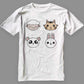 Cute Kawaii Animals Heads Classic T-Shirt