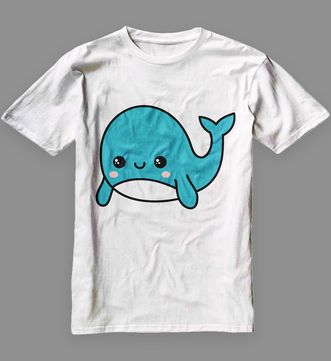 Cute Kawaii Blue Whale Classic T-Shirt