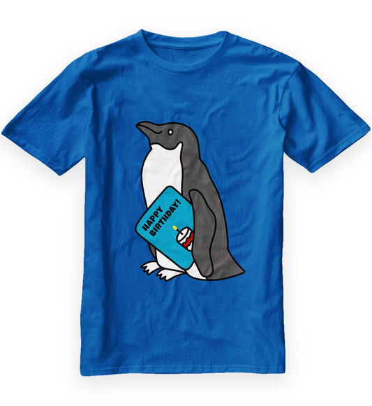 Cute Penguin with Birthday Greetings T-Shirt