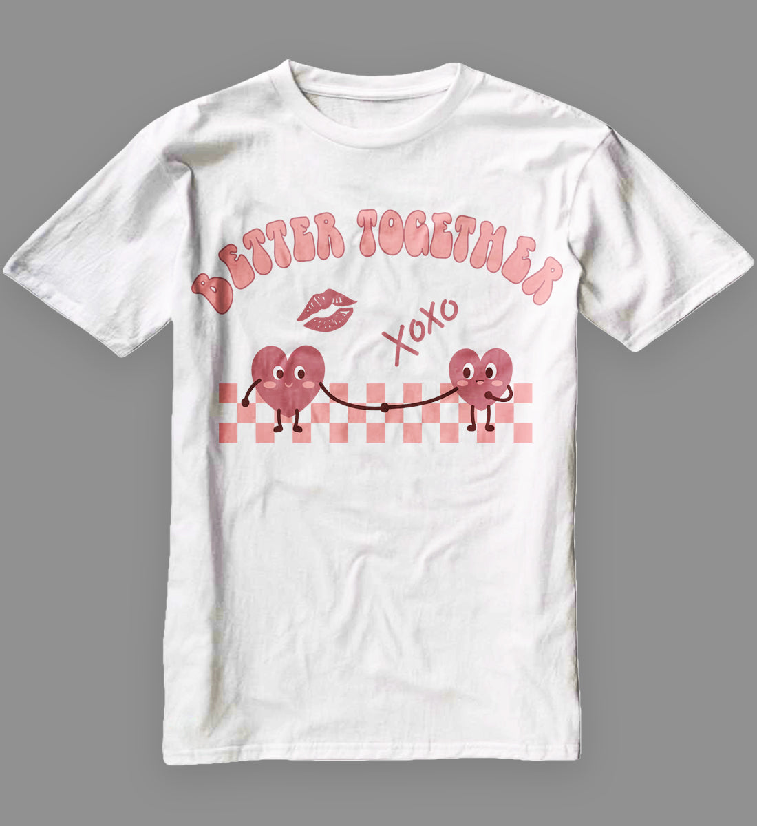 Better Together Retro Valentine Shirt, XOXO Tee