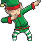 Dabbing Elf T Shirt Christmas Funny X-mas