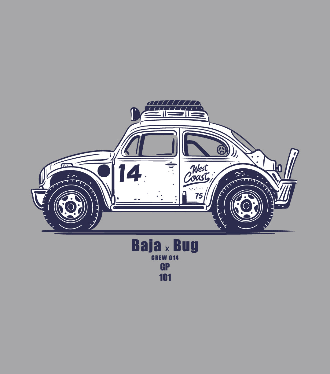 Garage Project 101 Baja Bug, Beetle T-Shirt