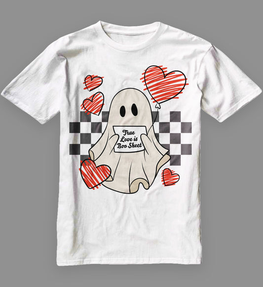 Lonely Ghost With Balloons Heart Shirt