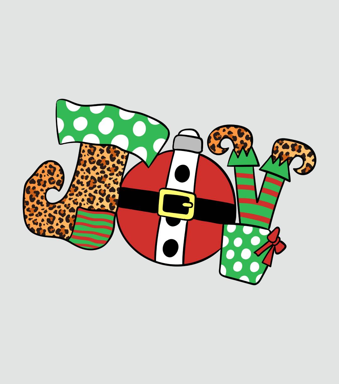 Leopard Joy Playful Christmas Raglan