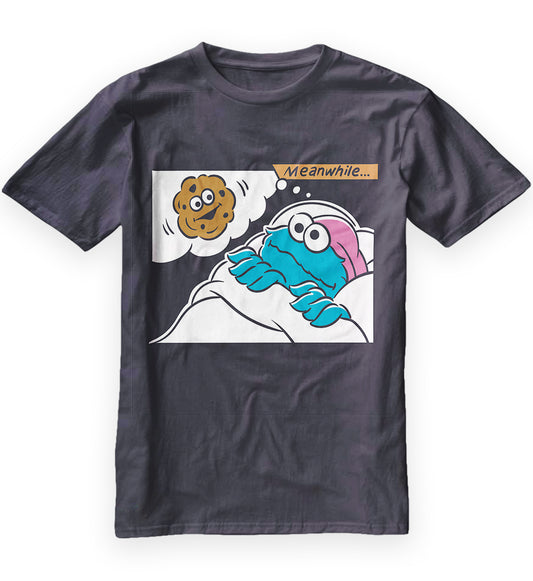 Meanwhile Cookie Monster Sesame Street T-Shirt