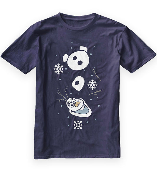 Men's Olaf Christmas Sleeve Short Sleeve Crew T-shirt