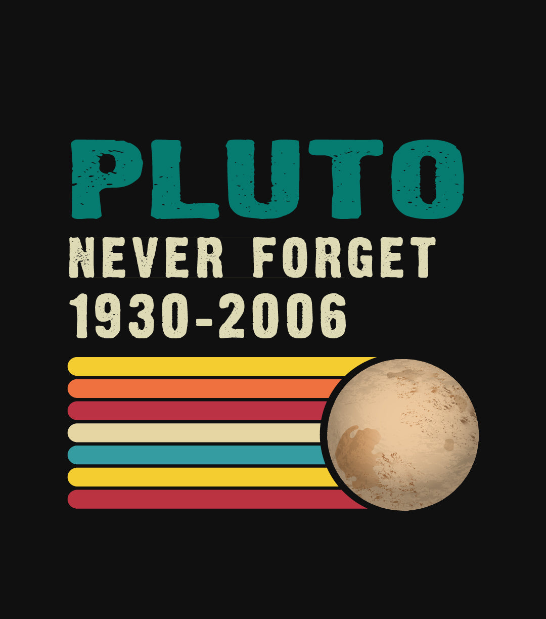 Never Forget Pluto Retro Style Funny Space Science Classic T-Shirt