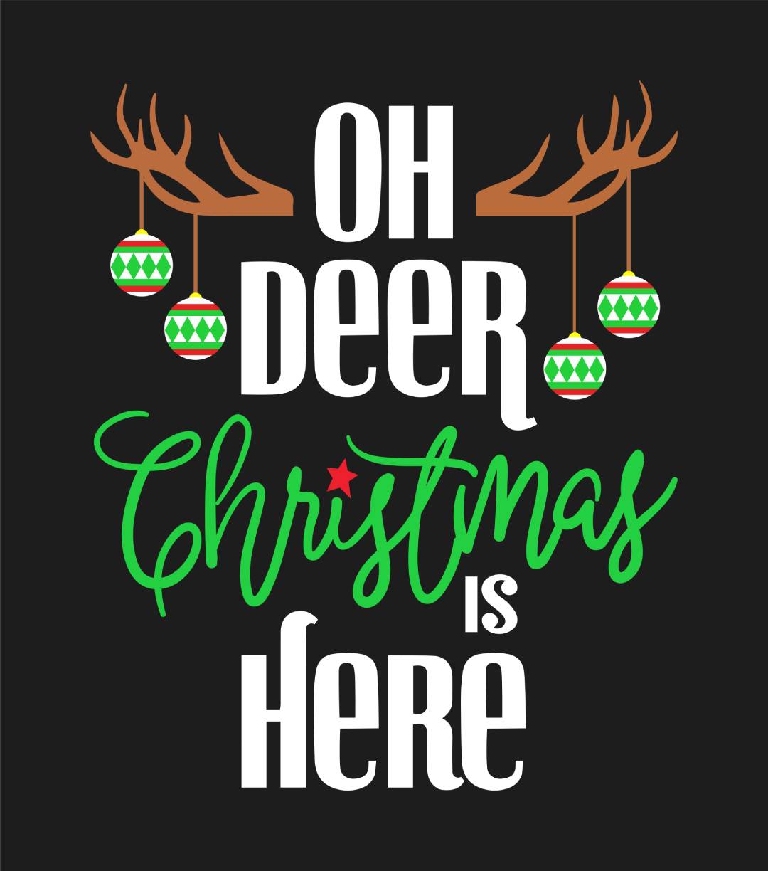 Oh Deer Christmas Is Here Men's Classic T-Shirt
