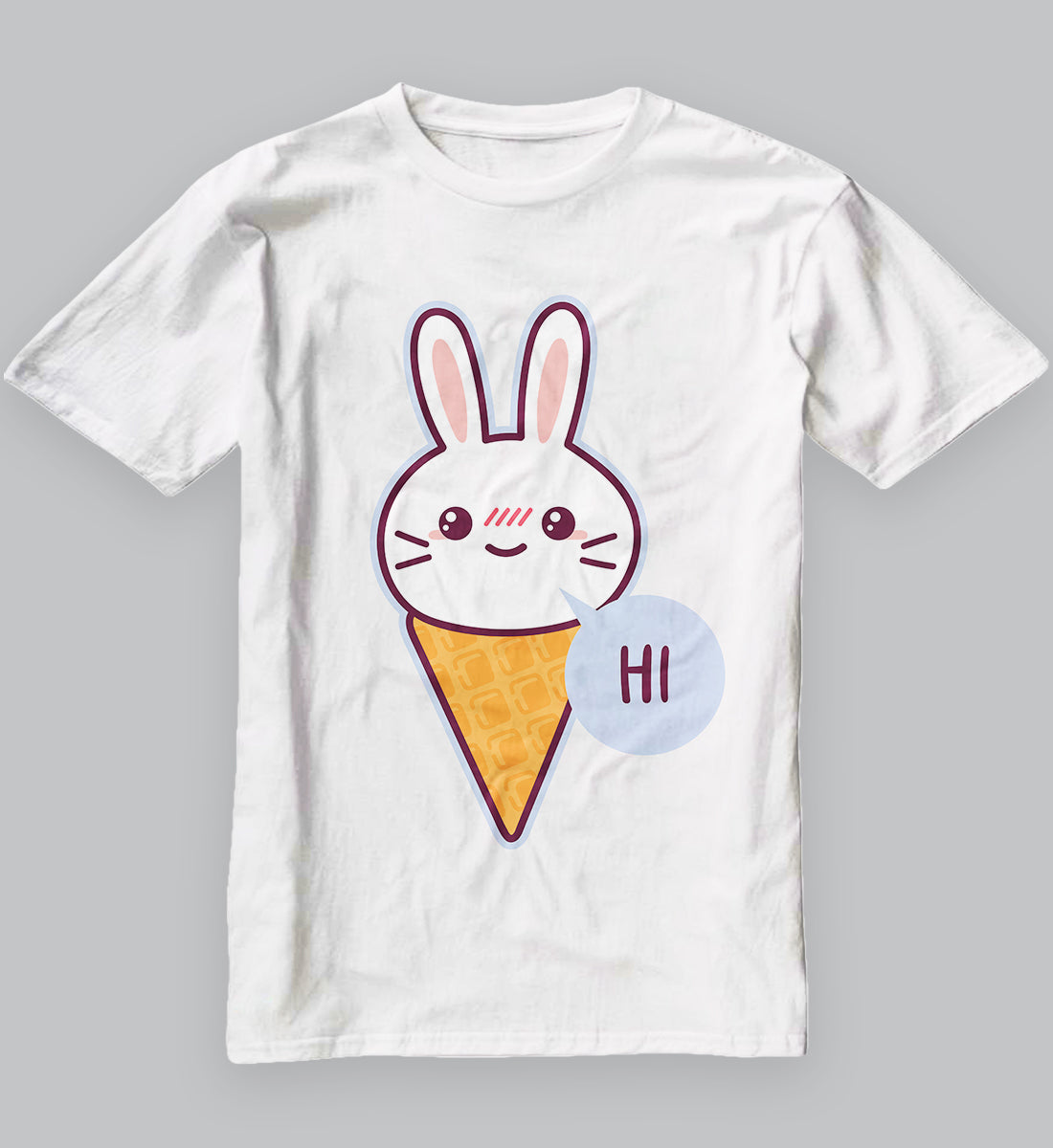 Rabbit Ice Cream Kawaii Kids T-Shirt