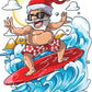 Santa Hawaiian Surfing T Shirt Christmas Summer Surf Hawaii Essential T-Shirt