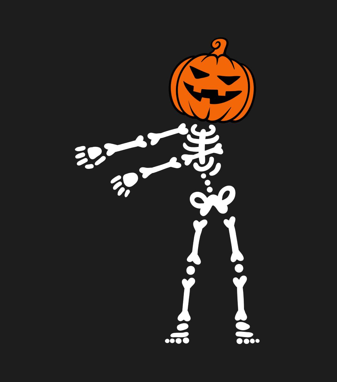 Tstars Dabbing Skeleton Shirt Floss Dance Pumpkin Face Halloween Kids Shirt