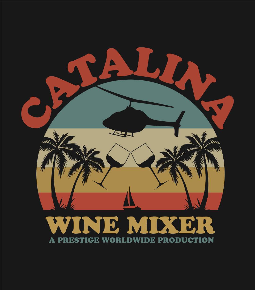 VINTAGE CATALINA WINE MIXER T-Shirt