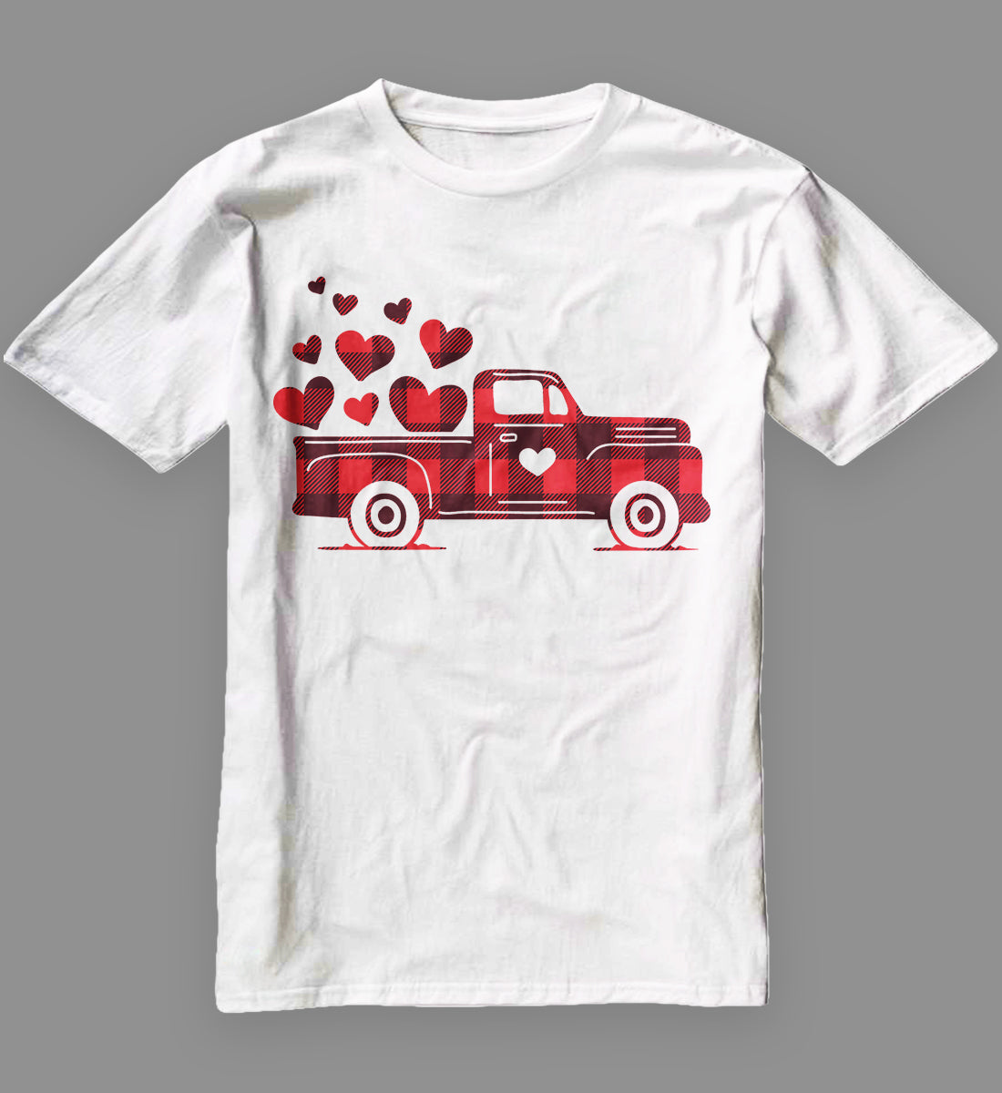 Valentines Buffalo Plaid Truck Shirt