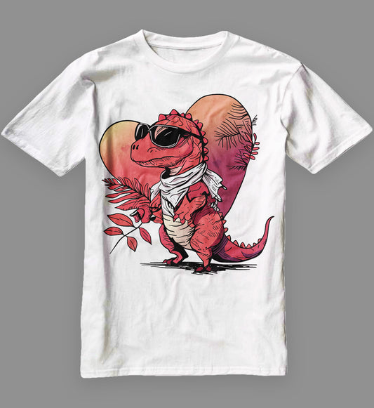 Valentines Day Dino Love With Heart Classic T-Shirt