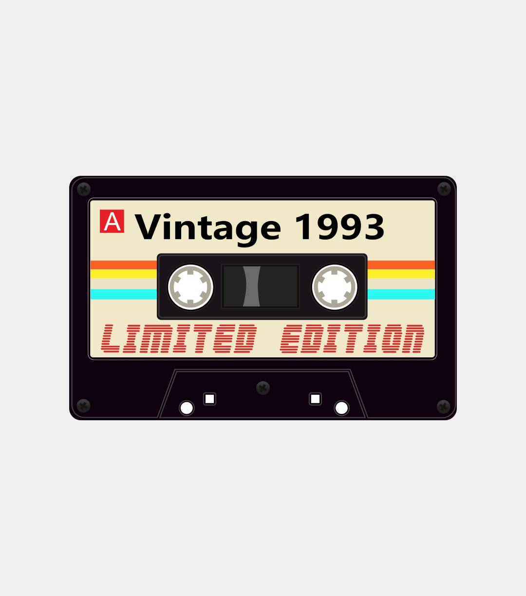 Vintage 1993 Limited Edition Tee Retro Cassette Tape T-Shirt