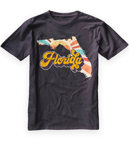 Vintage Retro Florida Map Shirt